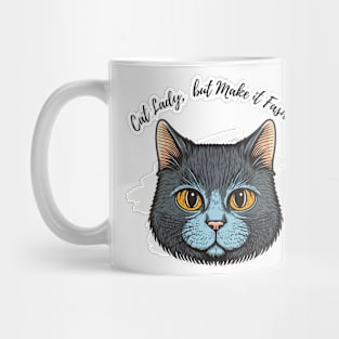 Whimsical Cat Portrait Mug